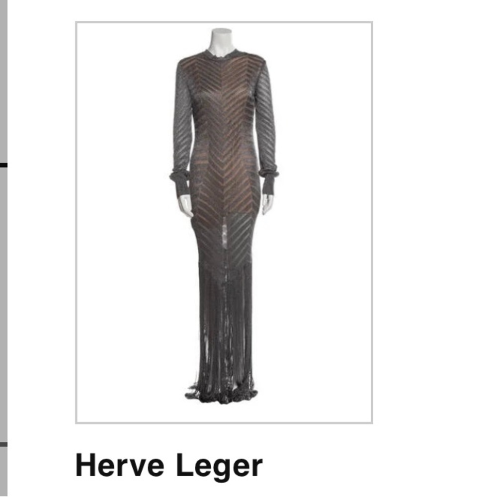 Herve leger fringe chevron dress USA 12